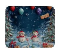 Tappetini Mouse Merry Christmas Background 25X30Cm Bordo Cucito Tappetini per Il Mouse Antipolvere Mousemat per Casa Computer