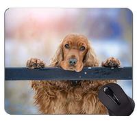 Tappetini mouse mouse, cane cocker spaniel cane spaniel - bordi cuciti