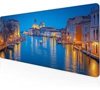 Tappetini Mouse Notte Tappeto Mouse Grande Piccola Città,Morbido E Impermeabile Durevole E Facile Pulire Superficie Antiscivolo Tappetino Da Gaming Resistente All'Usura,Regalo Uomo 900x400x3mm Y1-986