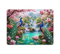 Tappetini Mouse Serene Peacocks in A Magical Garden Tappetino Mouse Casa