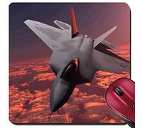 Tappetini Mouse, Sunset Fire F22 Fighter At An Altitude Above The Cloud Layer Tappetino Mouse Pad Lavabile Tappetino Da Gaming Ergonomico Tampone Per Mouse Per Gamers Notebook 25X30Cm