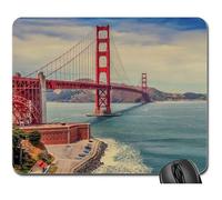 Tappetini Mouse, The Golden Gate Bridge Bridge Suspension Bridge Us Gaming Pad Ergonomico Tappetino Mouse Pad Bordi Cuciti Gaming Tappetino Mouse Per Laptop Ufficio 25X30Cm