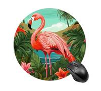 Tappetini Mouse Tropical Flamingo Mousepad | 20Cm Mousepad Portatile Antiscivolo Tappetino Mouse Per Laptop Lavoro Casa
