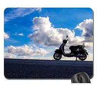 Tappetini Mouse, Vespa Piaggio Scooter Retro Motorbike Motorcycle Gaming Mousepad Bordi Cuciti Tappetino da Gaming Personalizzato Tappetino per Mouse per Gaming Ufficio 25X30Cm