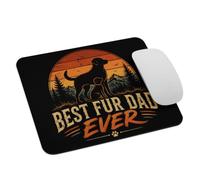 Tappetini Mouse Vintage Retro Best Fur Dad Ever Dog Cat Owner Gaming
