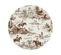 Tappetini Mouse Vintage Western Cowboy Horses And Cows Brown White Mousemat