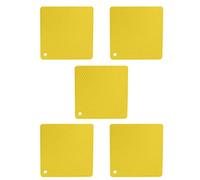 Tappetini per alive silicone resistenti al calore non slip quadrati a nido d'ape cuscinetti caldi per la protezione da controsoffi (Giallo)
