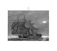Tappetini per asciugare i piatti con motivo a vela e mare, motivo: notte sulla nave, per il bancone della cucina, resistenti al calore, grandi 18 x 24 pollici