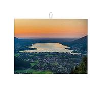 Tappetini per asciugare i piatti con paesaggi, tramonto e notte, decorazioni per la cucina, grandi 18 x 24 pollici