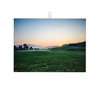 Tappetini per asciugare i piatti con paesaggi, tramonto e notte, facili da usare, piccoli, 16 x 18 pollici