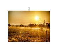 Tappetini per asciugare i piatti con paesaggi, tramonto e notte, in pietra, per il bancone della cucina, resistenti al calore, piccoli 16 x 18 pollici