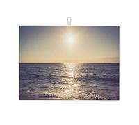 Tappetini per asciugare i piatti con paesaggio di spiaggia e mare, piccoli tappetini per asciugare i piatti per la casa, GIF piccoli, 16 x 18 pollici