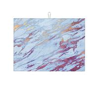 Tappetini per asciugare i piatti con texture in marmo per il bancone della cucina, tappetino per asciugare i piatti XL, divertente cucina, piccolo, 16 x 18 pollici