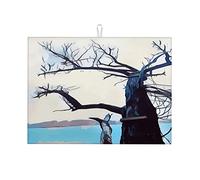 Tappetini per asciugare i piatti da cucina con copertina per libri ad albero, adatti per l'inverno e il freddo, facili da usare, piccoli, 16 x 18 pollici