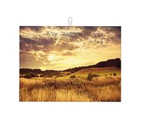 Tappetini per asciugare i piatti da cucina con paesaggi, tramonto e notte, grandi 18 x 24 pollici
