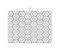 Tappetini per asciugare i piatti di colore chiaro per il bancone della cucina, linea geometrica a traliccio, tappetino per asciugare i piatti moderno EasyLarge 18 x 24 pollici