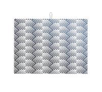 Tappetini per asciugare i piatti di colore chiaro per il piano di lavoro della cucina, linea geometrica a traliccio, piatti da cucina moderni per il piano di lavoro, grandi 18 x 24 pollici