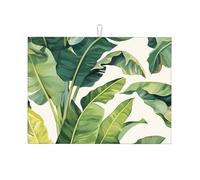 Tappetini per asciugare i piatti in foglia di palma e banana per il piano di lavoro della cucina, in microfibra ultra assorbente, per ripiani e lavelli, 18"X24"