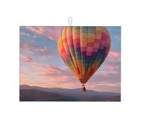 Tappetini per asciugare i piatti in microfibra ultra assorbenti a forma di mongolfiera per ripiani della cucina, 18"X24"