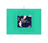 Tappetini per asciugare i piatti retrò con personalità, poster illustrativo con lettere ispiratrici, tappetino per asciugare i piatti, decorazione da cucina, piccolo, 16 x 18 pollici