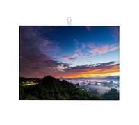 Tappetini per asciugare il caffè con paesaggi, tramonto e notte, per piano di lavoro, grandi 18 x 24 pollici