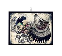 Tappetini per asciugare la cucina retrò con illustrazioni per poster da banco, lettere ispiratrici, piatti da cucina piccoli, 16 x 18 pollici