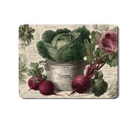 Tappetini per asciugare le verdure vintage per il bancone della cucina, tappetino scolapiatti in gomma assorbente botanica, tappetino per asciugare in pelle PU rustica per decorazioni da giardino 18x2