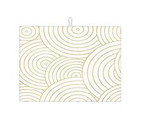 Tappetini per asciugatura in microfibra con texture dorata, geometria a scacchi, per piano di lavoro, morbidi, piccoli, 16 x 18 pollici