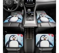 Tappetini per auto a copertura totale da 4 pezzi, tappetini universali per auto, tappetini per auto con scritta "I Love Animals", per auto e camion.