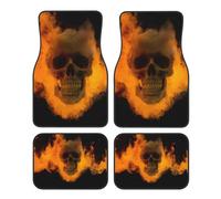 Tappetini per auto anteriori e posteriori con teschio horror, set di 4 pezzi, per SUV, berline e camion.