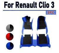 Tappetini per auto automobilistici personalizzati per Renault Clio 3 2006 2007 2008 2009 Tappetini per auto da donna in pelle di lusso per auto Right steering wheel