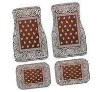 Tappetini per auto Bohemian - Set completo di tappetini anteriori 4 pezzi, per auto Boho, sicurezza, antiscivolo, design retrò, protezione automatica per auto da neve, fango