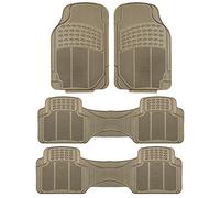 Tappetini per auto, colore beige, ClimaProof per tutte le condizioni atmosferiche, universali, si adattano alla maggior parte delle auto, SUV e camion (set completo di 3 file di 4 pezzi) FH Group