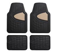 Tappetini per auto, colore beige, universali, in gomma resistente, si adatta alla maggior parte delle auto, SUV e camion, set completo per adattarsi a FH Group F11311BEIGE
