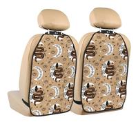 Tappetini per auto con organizer per sedile posteriore, confezione da 2 - Bohemian Cartoon Snake Moon Eyes, impermeabile, organizer per sedile posteriore per sedile posteriore, protezione regolabile