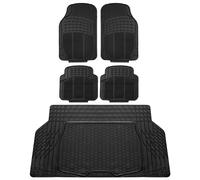 Tappetini per auto FH Group - Tappetini in gomma resistente per tutte le stagioni, universali, set completo, tappetini per auto e tappetini da ca