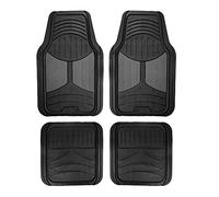 Tappetini per auto grigio Climaproof per tutte le condizioni atmosferiche, universale, in gomma resistente, adatto alla maggior parte delle auto, SUV e camion, set completo di finiture per adattarsi