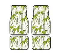 Tappetini per auto in bambù verde, set completo di 4 pezzi - Tappetini in gomma per auto per uno stile eccezionale.