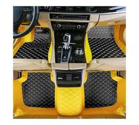 Tappetini Per Auto Kit Tappetini Auto In Pelle Lusso Impermeabili Per Hyundai Per Genesis 2015 2016 2017 Copertura Completa Pavimento Dell'auto(Style 2 Yellow Black)