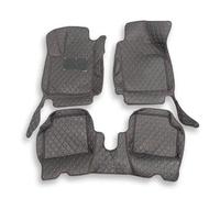 Tappetini Per Auto Per Fiat Per Topolino 500 2012 2011 Tappetini In Pelle Accessori Interni Fodere Set cuscinetti per i piedi(Black red)