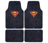Tappetini per auto Superman, design DC Comics, per auto, camion, SUV, comodi, con retro antiscivolo, stampa completa unica, protegge il pavimento dell'auto