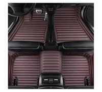 Tappetini per auto Tappetini 5D Pelle A Strisce Personalizzate Per Ford Per Mondeo 2017-2021 2022-2023 Per Mustang Per Mach-E Tappeto Interno Tappetini in Moquette(Caffè)