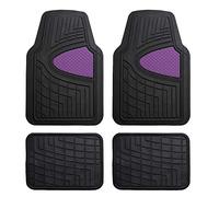 Tappetini per auto viola, universali, in gomma resistente, adatti alla maggior parte delle auto, SUV e camion, set completo di finiture per FH Group F11311 PURPLE