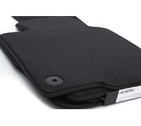 Tappetini per auto VW Polo 9N 9N3, con bottone di fissaggio, 4 pz, nero, in velluto