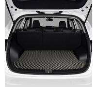 Tappetini Per Bagagliaio Auto Per Cayenne 2018-2024, Tappetino Protettivo Impermeabile Per Bagagliaio Posteriore, Tappetino Antigraffio Vasca(Beige nero)