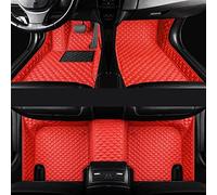 Tappetini per bagagliaio Tappeti Tappetini Anti-sporco In Pelle Tappetini Per Auto Personalizzati Full Surround Copertura Per Fiat Per Topolino 500 2012 2011 Tappetino per auto tutte stagioni(Rosso)