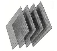 Tappetini per barbecue antiaderenti, riutilizzabili, resistenti al calore fino a 122 °C, per griglie e forni elettrici a gas, carbone, 40 x 30 cm, confezione da 4 (nero, 40 x 33 cm)