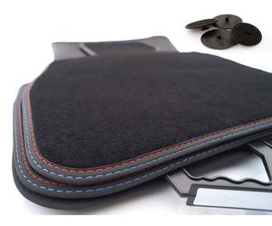 Tappetini per BMW X1 F48 Premium Velluto Tappetini Doppia Cucitura Rosso Blu ...