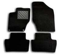 Tappetini per Citroen C4 II / DS4 10.2010>12.2020,Su misura, in moquette nera,con bottoni e battitacco in gomma Rinforzato