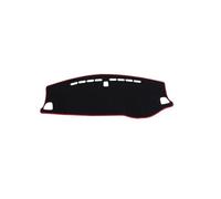 Tappetini per Console Centrale Adatto per Nissan Serena C27, Tappetino per cruscotto auto in pelle scamosciata antiscivolo con parasole, LHD RHD.(Black edging LHD)